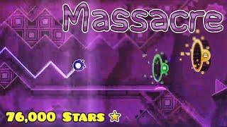 76,000 Stars! Massacre by Carnitine | Geometry Dash 2.2