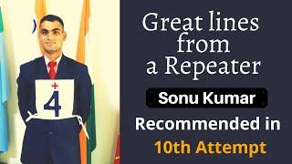 Great Lines from a Repeater !! Sonu Kumar || IMA 152 Course || Defence Square