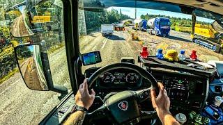 ASMR  POV Truck Driving Scania R500 | Sweden Insane View | 4k HD |