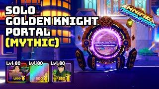 (Mythic) Solo Portal Golden Kinght  with JADEFIRE UPDATE 6 in Anime Defenders ROBLOX 