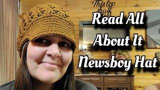 Easy Crochet Newsboy Hat With Brim Tutorial - Read All About It