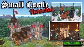 Minecraft Easy Castle Tutorial - How to build a Small Minecraft Castle - Interior & world download