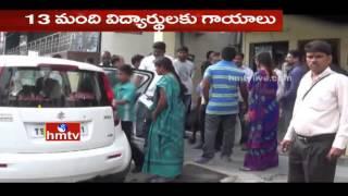 Bhashyam School bus hits by RTC Bus in Vanasthalipuram, Hyderabad | 8 Students Injured | HMT