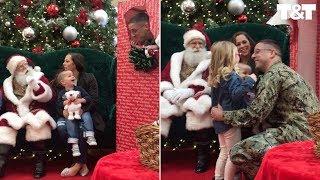 Navy Officer Surprises Kids With Help From Santa