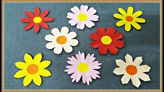 How to Make 8 Different Paper Flowers Shapes | Easy Paper Cutting Flower Craft | DIY Easy Craft #diy