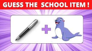 Guess the school items from Emoji in 8sec | Guess the school challenge | RIDDLES CHALLENGES