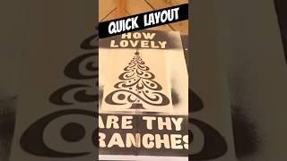 Fast layout for a carved sign. Full video on the YouTube channel. #freehand #christmasdecor