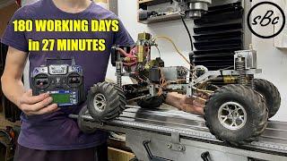 180 DAYS OF WORK IN 27 MINUTES __ MACHINE WITH A DIY 4 stroke ENGINE