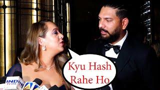 Yuvraj Singh Wife Hazel Keech Gets ANGRY At Him During Event | Watch the Unexpected Moment