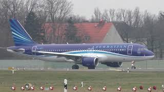 Flughafen Berlin Tegel - AZAL Azerbaijan Airlines Airbus A320-214 4K-AZ77 "Lerik" Taxiing - Takeoff