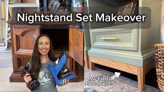 Vintage Nightstand Makeover Including Building a New Solid Wood Base