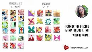 Foundation piecing miniature quilting - video tutorial