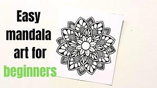 how to draw easy mandala art || mandala art of beginners