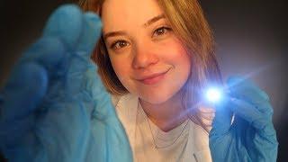 ASMR Up Close FACIAL EXAMINATION Roleplay With 4 Different GLOVES! Light Triggers, Crinkles