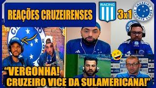 REAÇÕES CRUZEIRENSES - RACING 3x1 CRUZEIRO - VICE DA SULAMERICANA - VAMOS RIR DO CRUZEIRO!