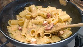 PACCHERI OCTOPUS AND POTATO CREAM the recipe for the AMAZING and EASY first course
