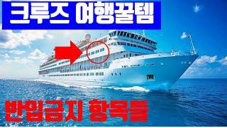 크루즈여행 꿀템 & 반입 금지 품목들 ( 꼭 필요한 3가지 준비물은? )