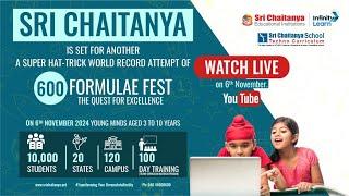 Super Hat Trick World Record Program by Sri Chaitanya | 600 Math Formulae Fest Quest for Excellence