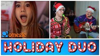 Sax & Guitar Duo Play Christmas Requests on OMEGLE