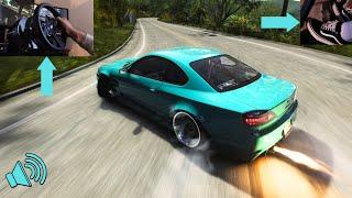 The Best Sounding Nissan S15 - Downhill Touge Drifting | Assetto Corsa T300 Pedal and Wheel Gameplay