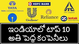 Top 10 Biggest Companies in India in Telugu | Minute Stuff