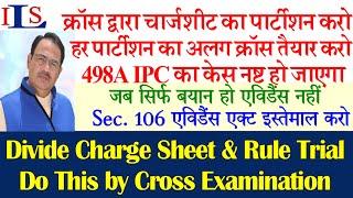 PARTITION OF CHARGESHEET THROUGH CROSS EXAMINATION FOR ACQUITTAL IPC CRPC EVIDENCE ACT BNS BNSS BSA