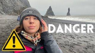 Taking a selfie here could kill you  Reynisfjara black beach - Iceland’s South Coast