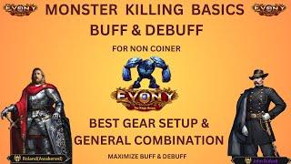 EVONY - MONSTER KILLING - BEST GEAR SETUP,  GENERAL COMBINATION, SKILL BOOKS(For Non Coiner)