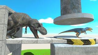 Can the Dinosaur Escape the Crusher in Time? | Animal Revolt Battle Simulator