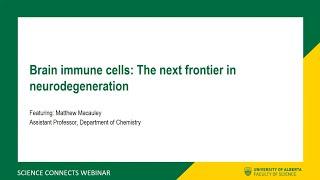 Science Talks: Brain immune cells - The next frontier in neurodegeneration