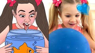 Diana and Roma colored surprise meme | Diana funny drawing meme 