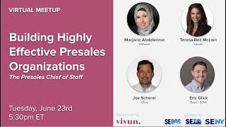 SENY Virtual Event: Building Highly Effective Presales Organizations