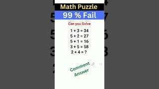 math puzzle 99% fail#mathpuzzle#challenge#shorts#viral