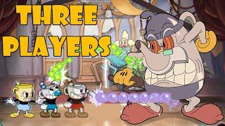 Cuphead - Three Players CO-OP Gameplay VS All Bosses With Extreme Rapid Fire Rate