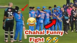 Yuzivendra Chahal Funny Fight with Daryl Mitchell for Bat | Chahal Tv Funny Viral video