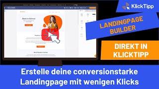 Verwandle Besucher in Leads: mit KlickTipps Landingpage Builder