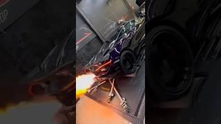 McLaren 720s shooting flames on dyno
