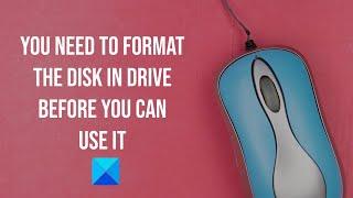 You need to format the disk in drive before you can use it