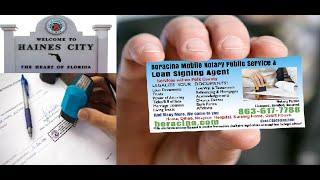 Mobile Notary Public in Haines City FL Real Estate Loan Signing Agent Service Near Me