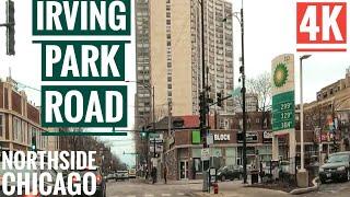 West Irving Park Road: Driving in Northside Chicago: 4K: Streets of the Americas