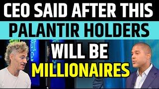 Palantir Holders Will Be Millionaires Said By Alex Karp | PLTR Stock News