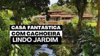 CASA À VENDA C/ PISCINA NATURAL E CACHOEIRA PARTICULAR PERTO DO ALTO EM TERESÓPOLIS - BRICK IMÓVEIS