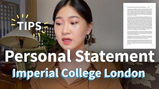 영국 Top 3 명문대 자기소개서 (다가져가) | 의생명과학 학사 | Imperial College London | Min Lee UK