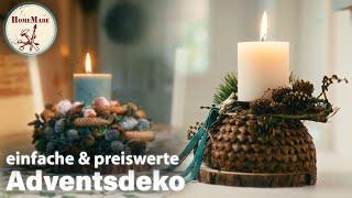 DIY | So einfach, edel und preiswert kann Adventsdeko sein | Weihnachtsdeko selber machen