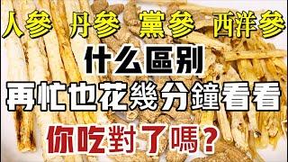 補藥有可能是「毒藥」！人參、丹參、黨參、西洋參功效各不同，不要進補不成反傷身！再忙也花幾分鐘看看，你吃對了嗎？