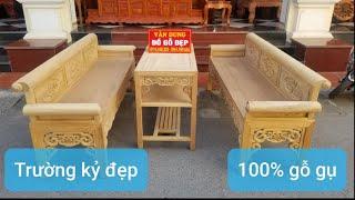 Trường kỷ gỗ gụ - hàng đẹp không tì vết | Đồ gỗ Văn Dung