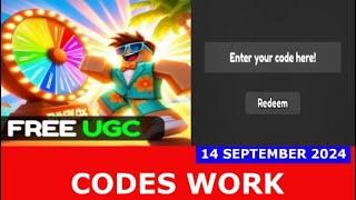 *CODES* [FREE COMADO] Spin Your UGC! ROBLOX | SEPTEMBER 14, 2024