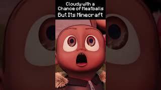 Watching food rain But It’s Minecraft | Cloudy with a Chance of Meatballs