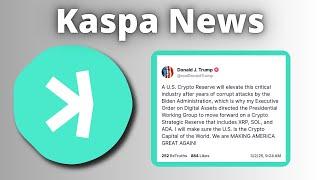 Kaspa News: 10 BPS Launching On TN10 This Week! Trump Announces Crypto Reserve &  More