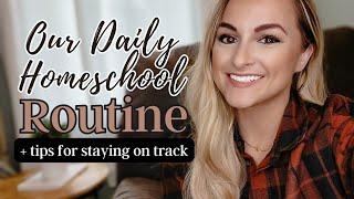 LARGE FAMILY HOMESCHOOLING RHYTHM & ROUTINE // How to Stay on Track Daily!